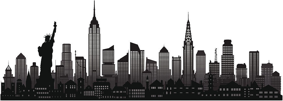 New York Skyline (Complete, Moveable Buildings) Drawing by Leontura