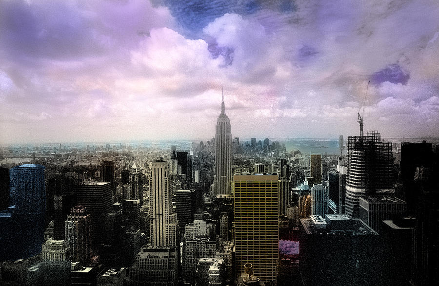 Landmark Photograph - New York City Skyline - Infrared - Color by Dave Beckerman