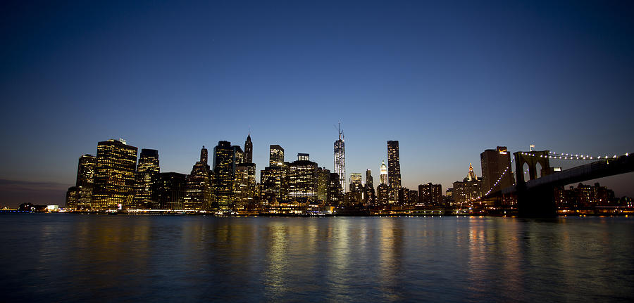 Sunset Photograph - New York Skyline by Michael James