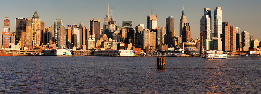 New York Skyline Panorama from NJ Photograph by Mitchell R Grosky