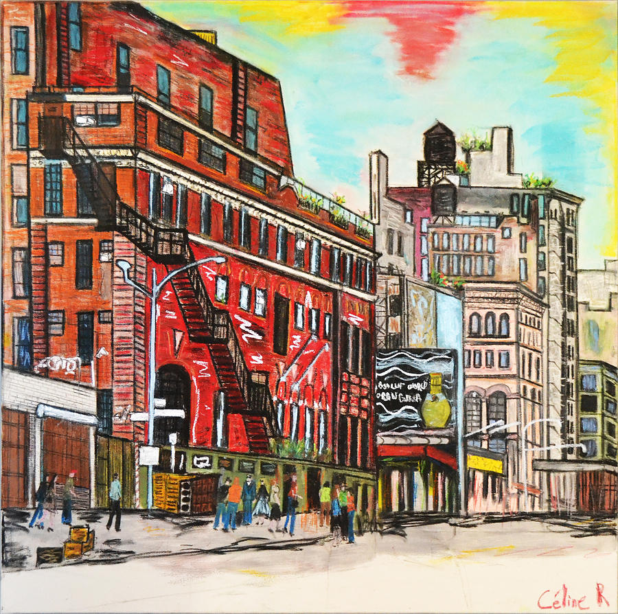 New York City Painting - New York Soho  by Rubino CELINE