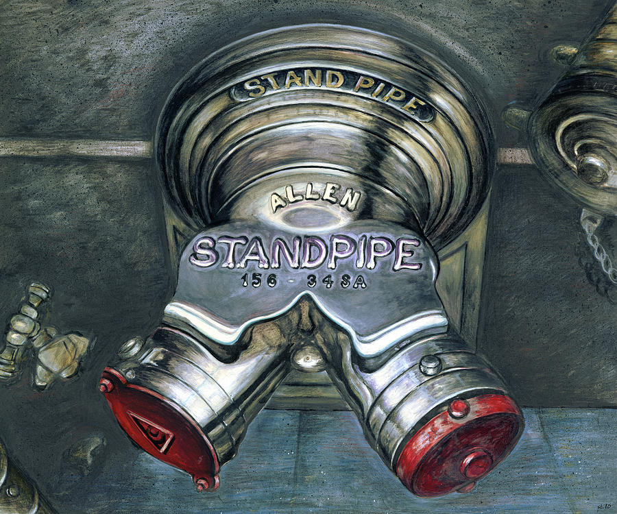 New York Standpipe - Still Life Painting Painting by Peter Potter