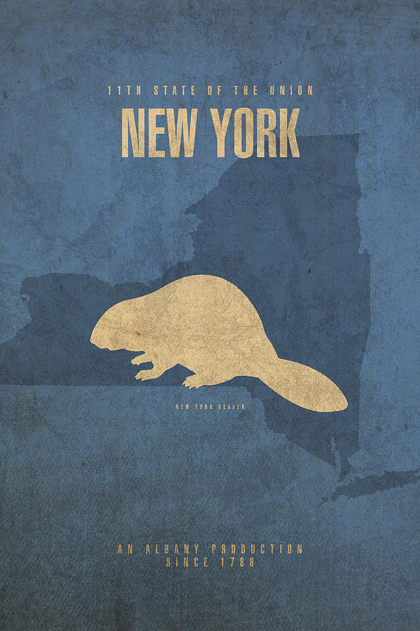 Movie Mixed Media - New York State Facts Minimalist Movie Poster Art  by Design Turnpike