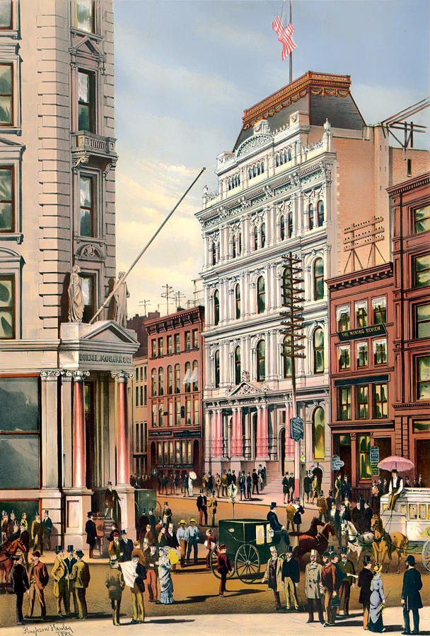 New York Stock Exchange 1882 Painting by Mountain Dreams