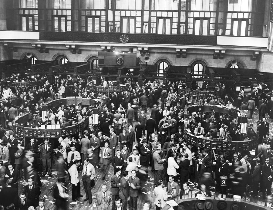 New York Stock Exchange Floor Photograph by Underwood Archives