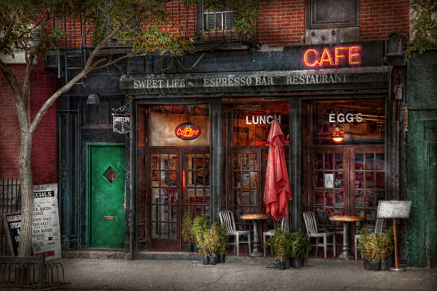 New York - Store - Greenwich Village - Sweet Life Cafe Photograph by Mike Savad