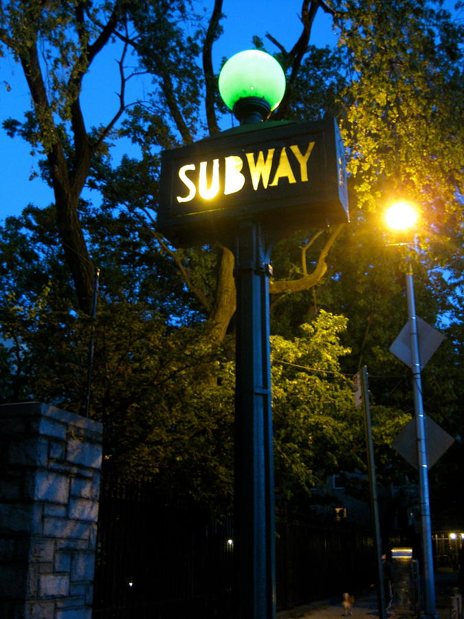 New York Subway Lamp Post Photograph by Ydania Ogando