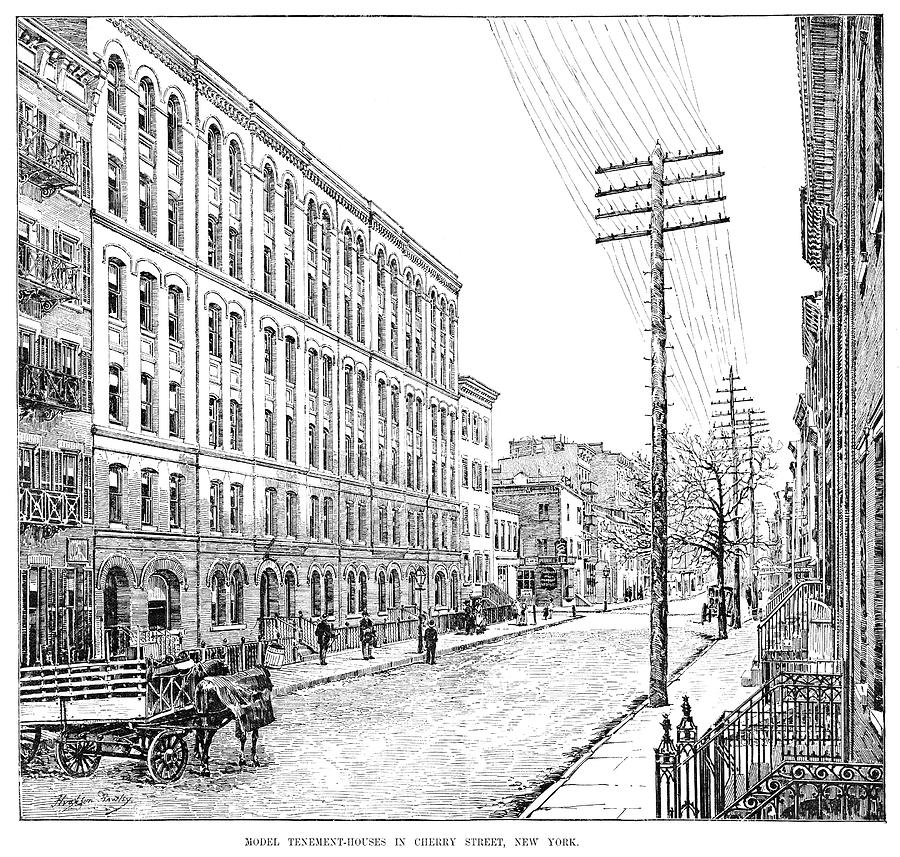 New York Tenements, 1888 Painting by Granger New York Tenements, 1888 Painting by Granger