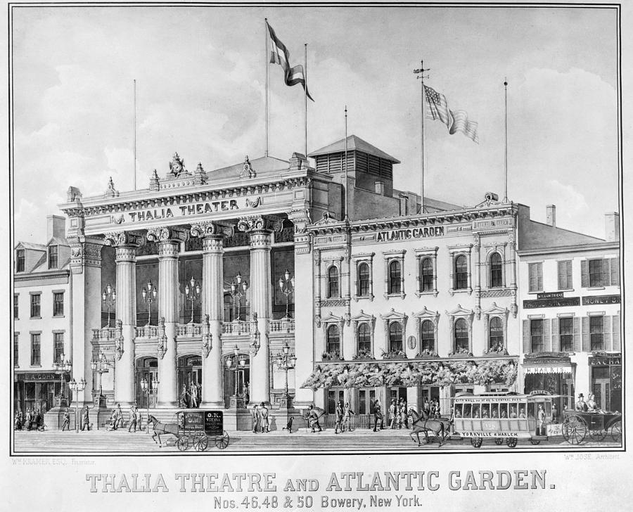 New York Theater, C1860 Painting by Granger