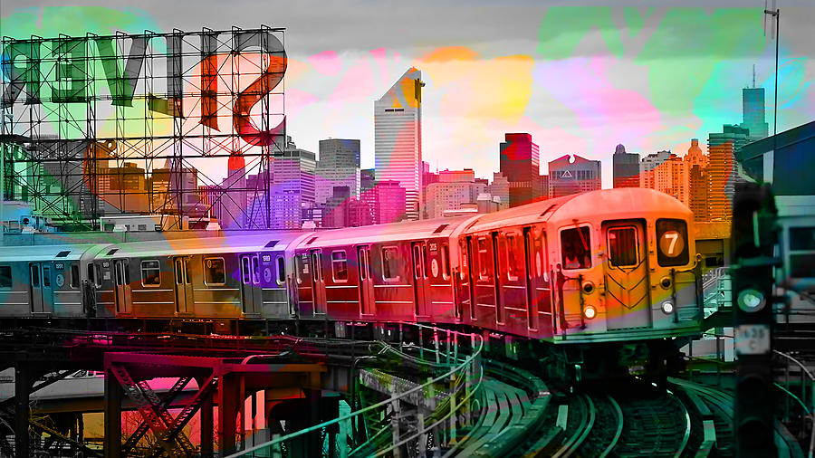 New York Train Digital Art by Marvin Blaine