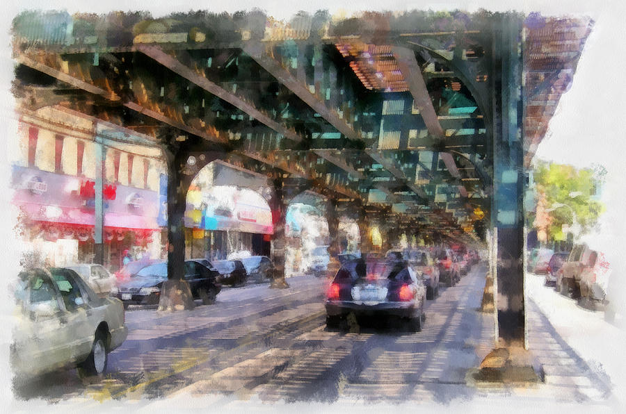 New York under the El Photograph by Mick Flynn