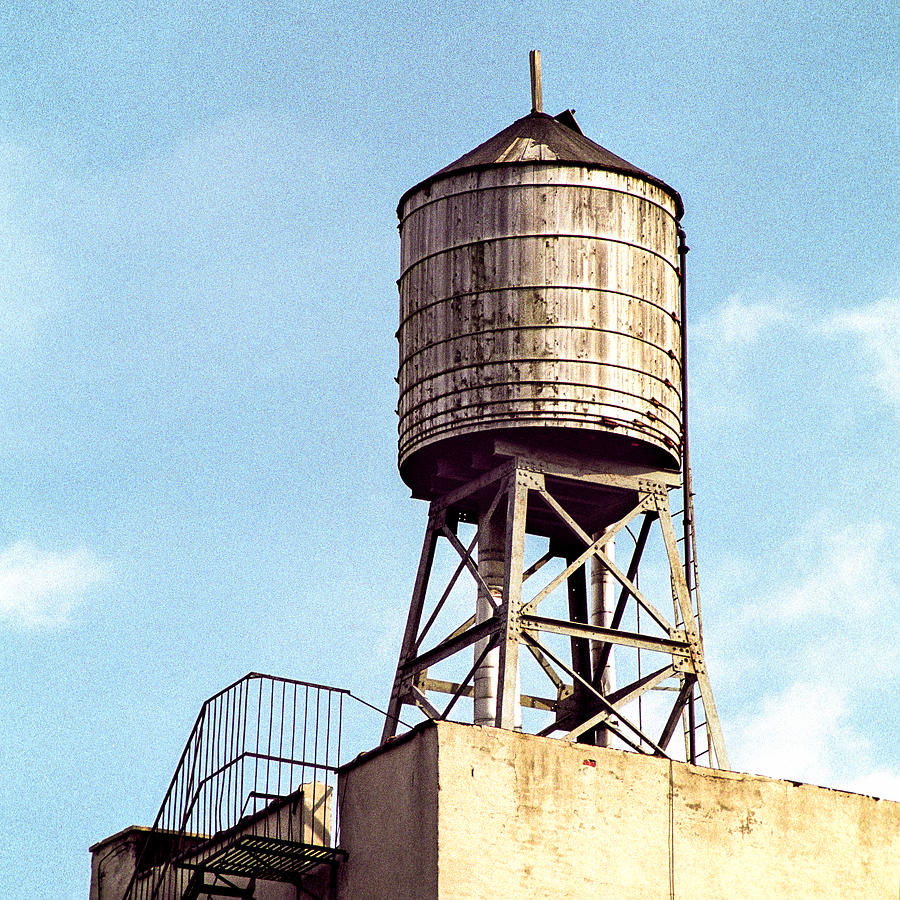 New York water tower 1 - New York Scenes  Photograph by Gary Heller