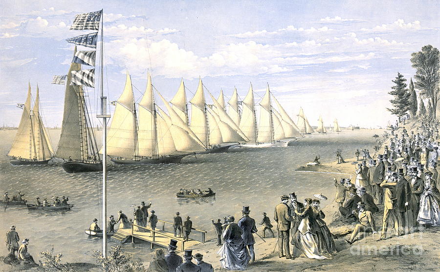New York Yacht Club Regatta 1869 Photograph by Padre Art
