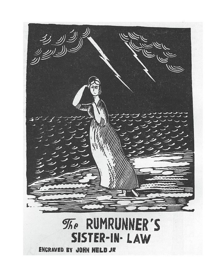 Rumrunners Sister In Law Drawing by John Held Jr