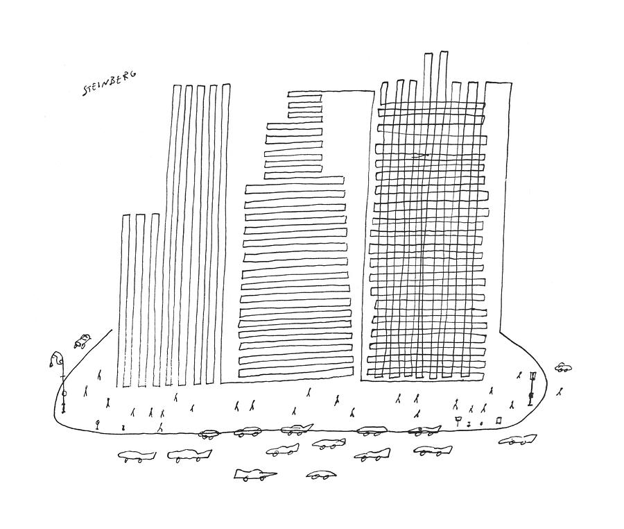 New Yorker April 13th, 1957 Drawing by Saul Steinberg