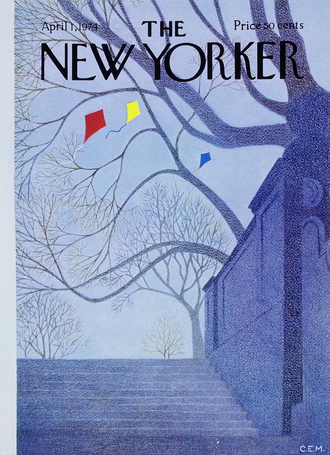 New Yorker April 1st 1974 Painting by Charles Martin New Yorker April 1st 1974 Painting by Charles Martin