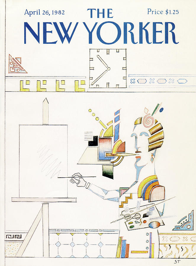 New Yorker April 26th, 1982 Painting by Saul Steinberg