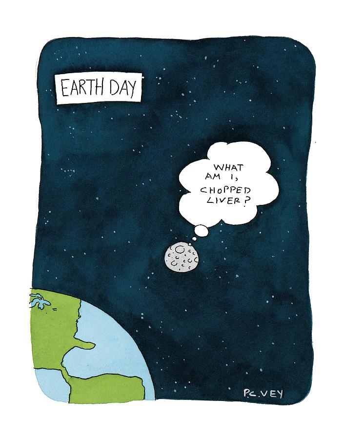 Earth Day Drawing - New Yorker April 26th, 1999 by Peter C. Vey