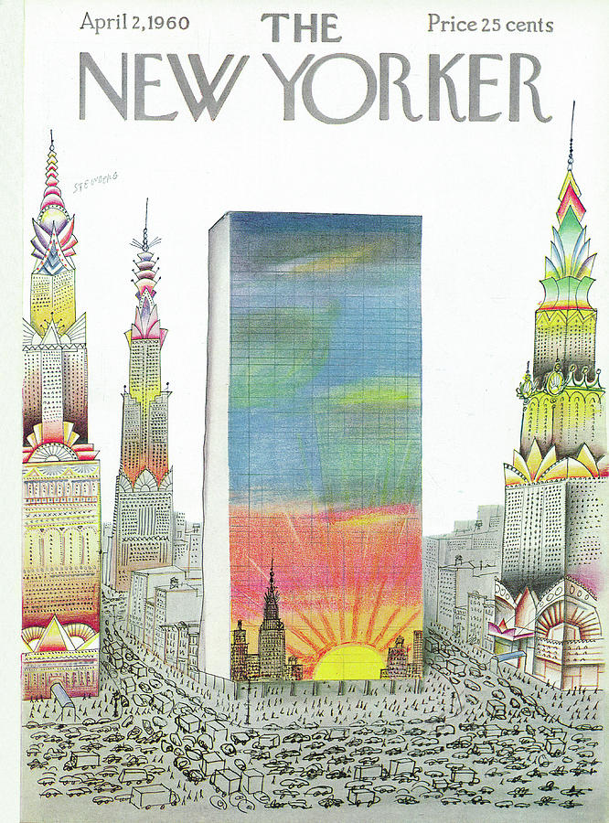 New Yorker April 2nd, 1960 Painting by Saul Steinberg
