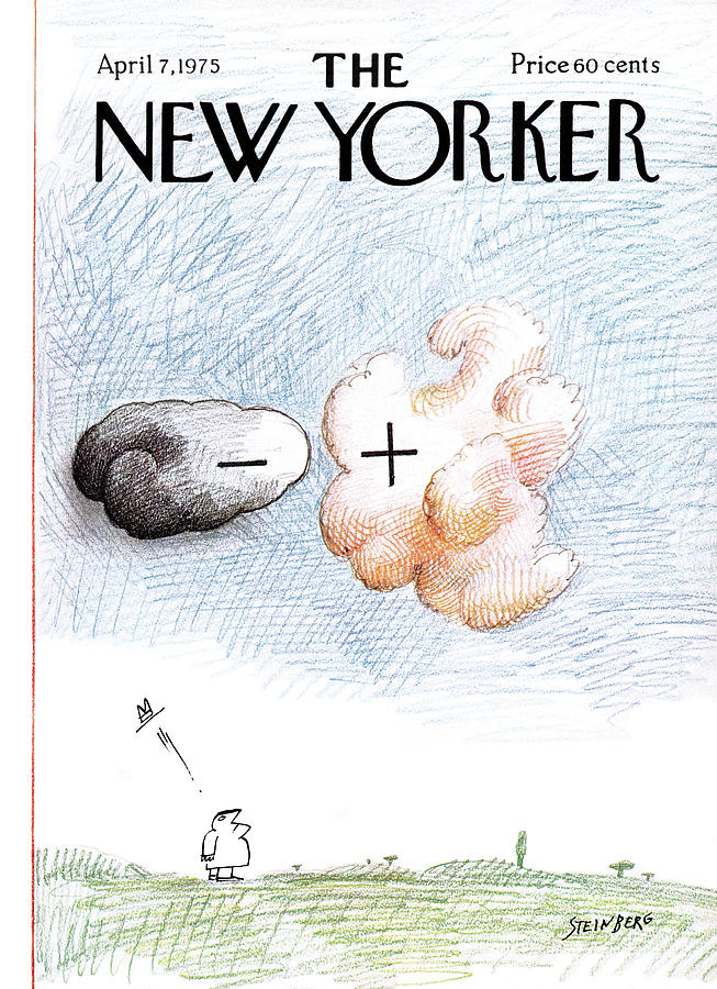 New Yorker April 7th, 1975 Painting by Saul Steinberg