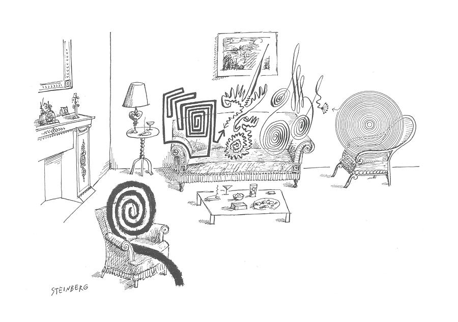 New Yorker August 11th, 1962 Drawing by Saul Steinberg