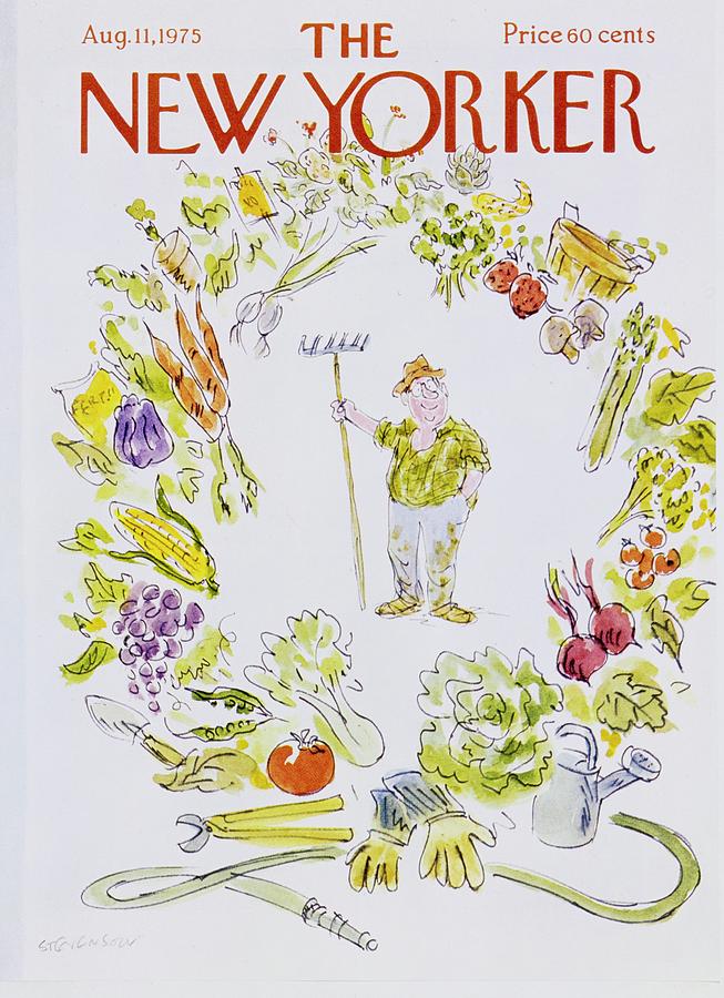 New Yorker August 11th 1975 Painting by James Stevenson
