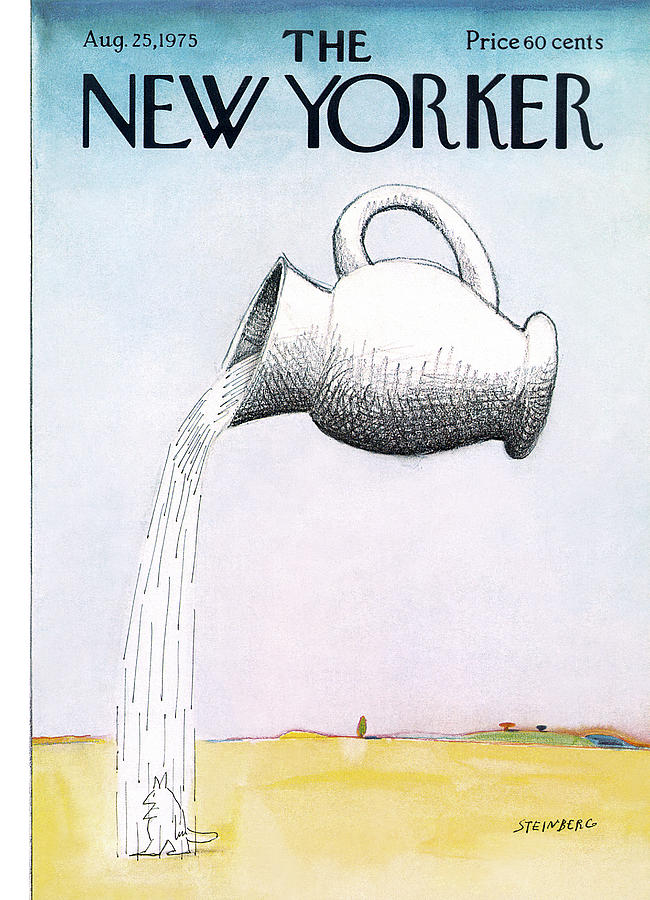 New Yorker August 25th, 1975 Painting by Saul Steinberg