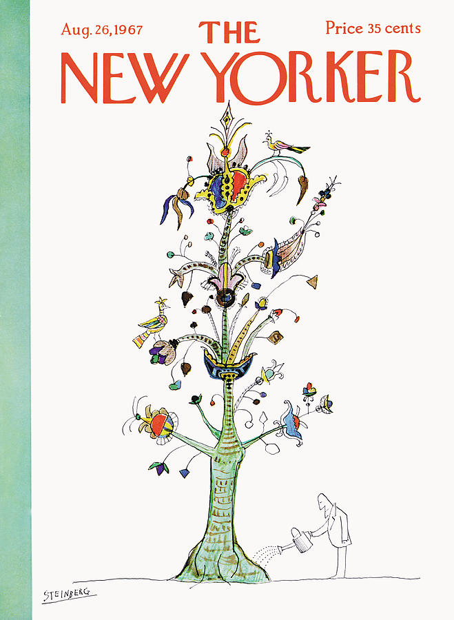 Magic Painting - New Yorker August 26th, 1967 by Saul Steinberg