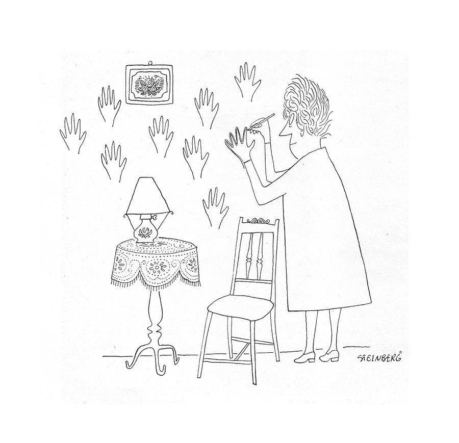 New Yorker December 18th, 1943 Drawing by Saul Steinberg