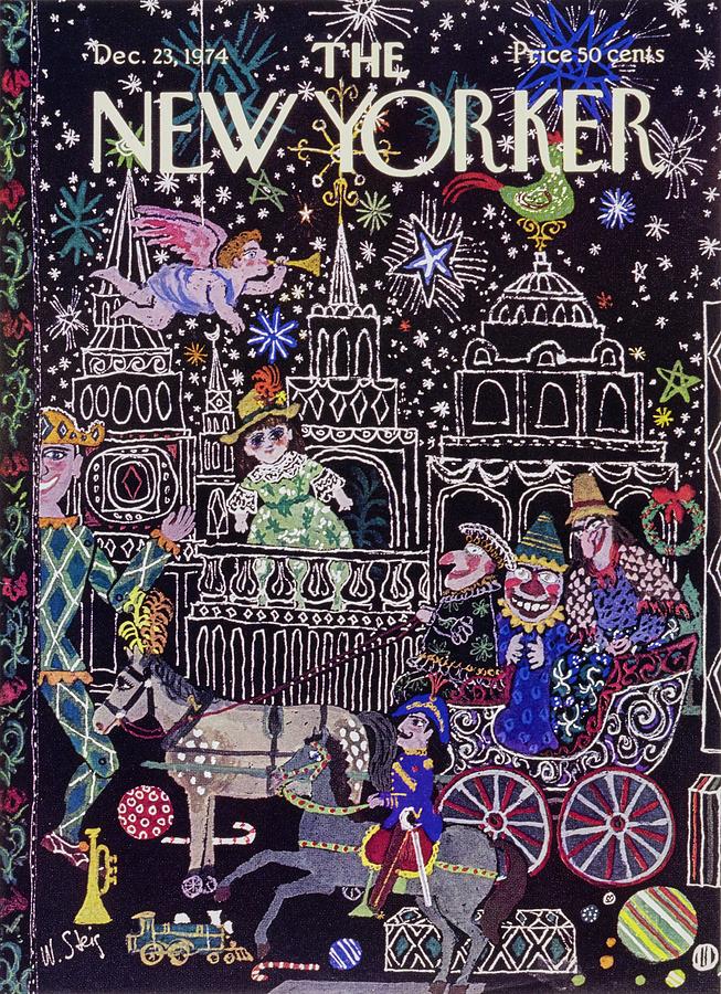 New Yorker December 23rd 1974 Painting by William Steig