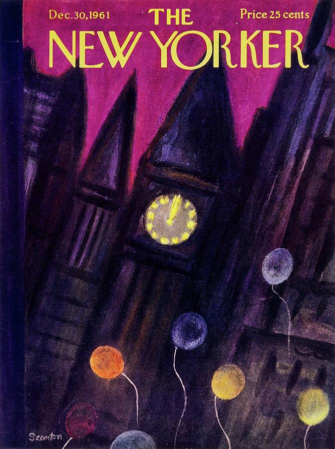 New Yorker December 30th 1961 Painting by Beatrice Szanton