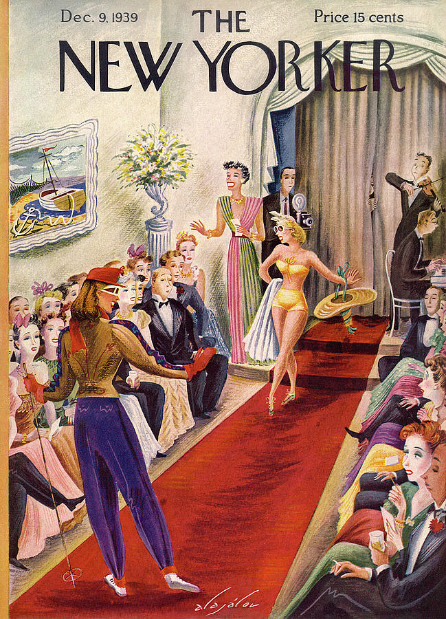 Fashion Painting - New Yorker December 9, 1939 by Constantin Alajalov