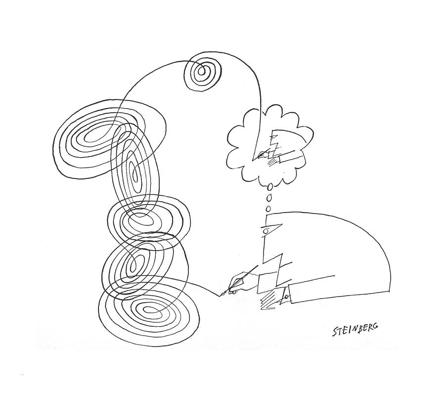 New Yorker February 20th, 1965 Drawing by Saul Steinberg