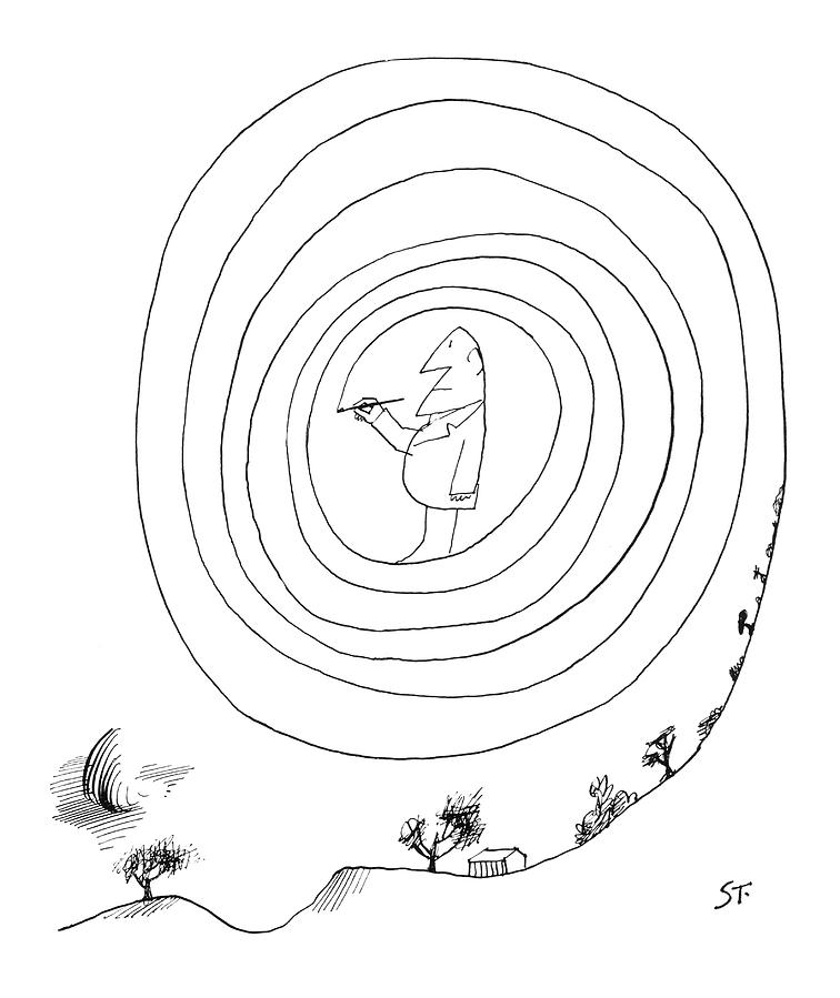 New Yorker February 23rd, 1963 Drawing by Saul Steinberg