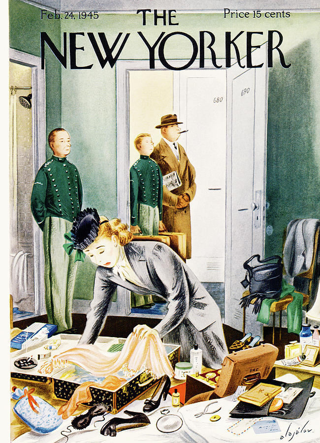 New Yorker February 24, 1945 Painting by Constantin Alajalov