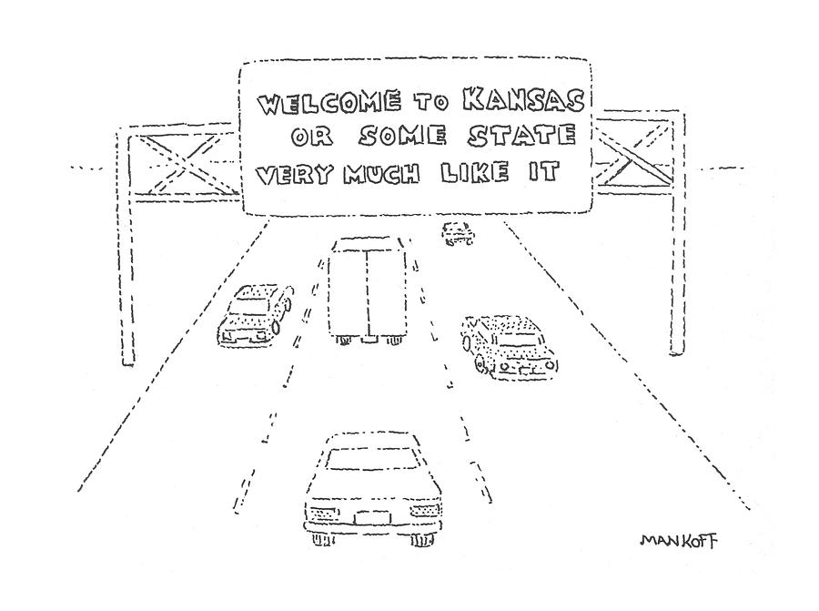 Road Signs Drawing - New Yorker February 26th, 1979 by Robert Mankoff