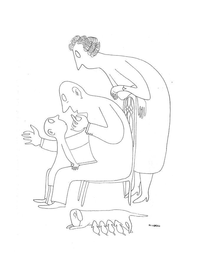 New Yorker February 6th, 1943 Drawing by Saul Steinberg