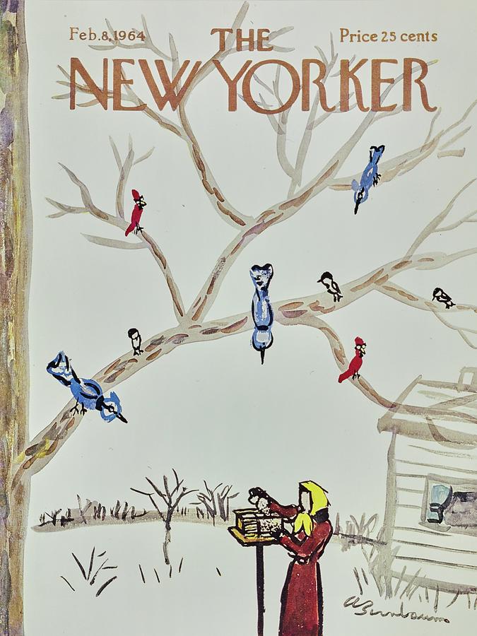 New Yorker February 8th 1964 Painting by Abe Birnbaum
