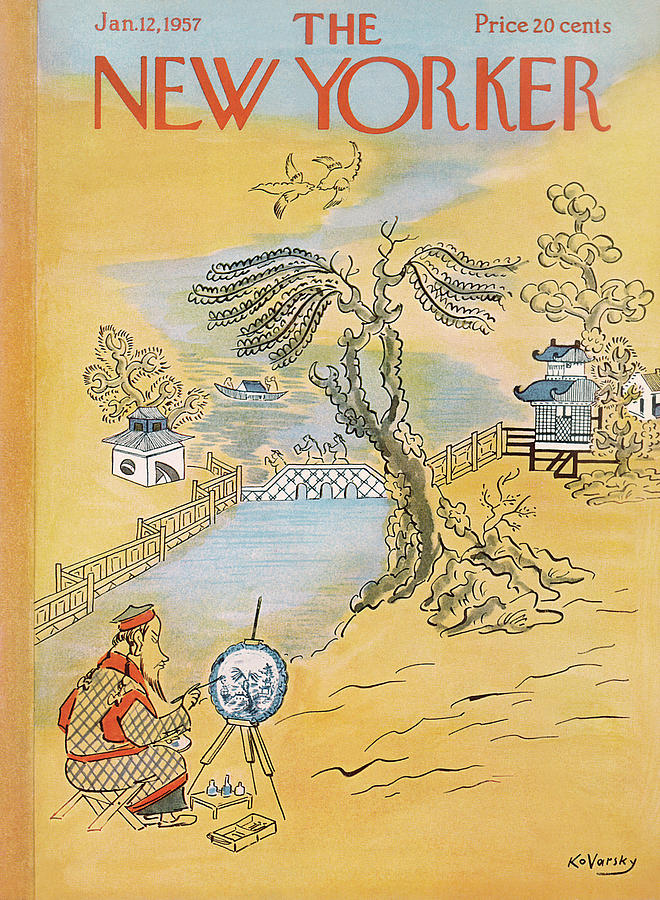 New Yorker January 12th, 1957 Painting by Anatol Kovarsky New Yorker January 12th, 1957 Painting by Anatol Kovarsky