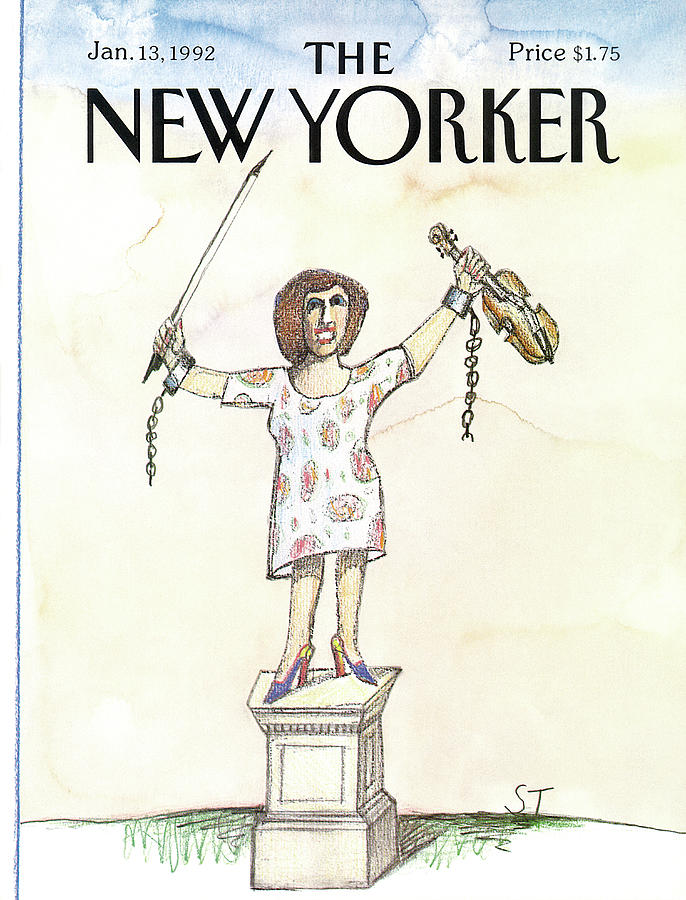 New Yorker January 13th, 1992 Painting by Saul Steinberg