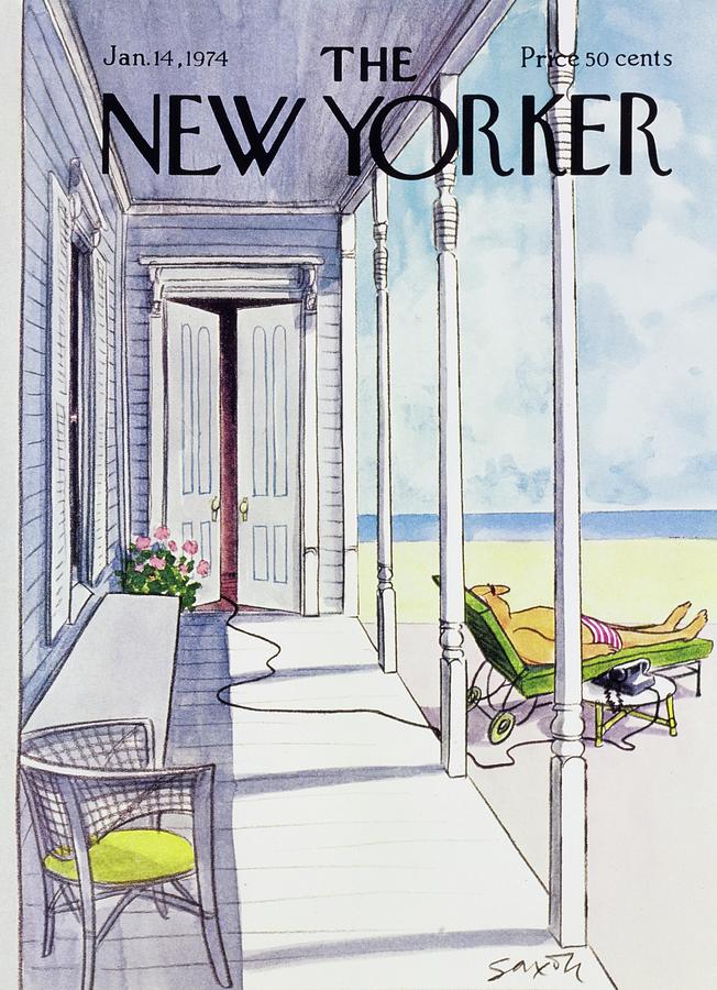 New Yorker January 14th 1974 Painting by Charles D Saxon