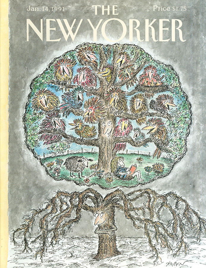 New Yorker January 14th, 1991 Painting by Edward Koren