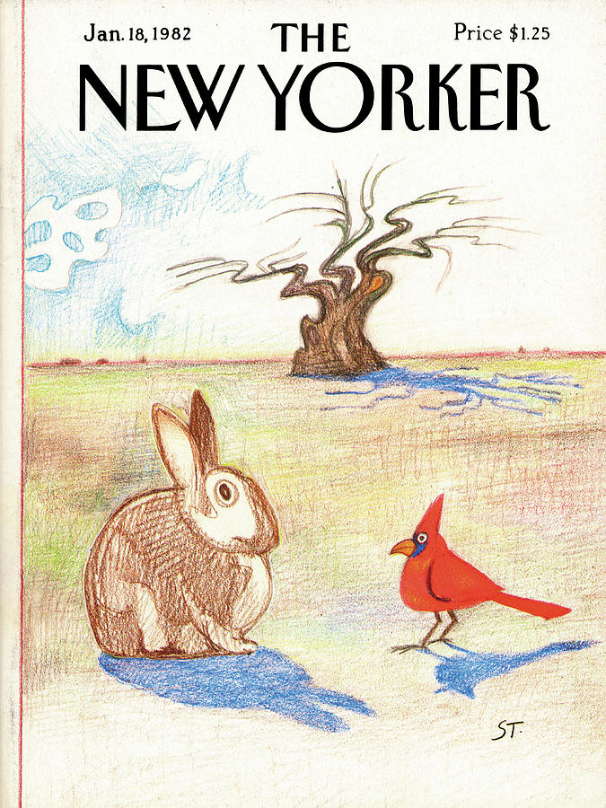 New Yorker January 18th, 1982 Painting by Saul Steinberg