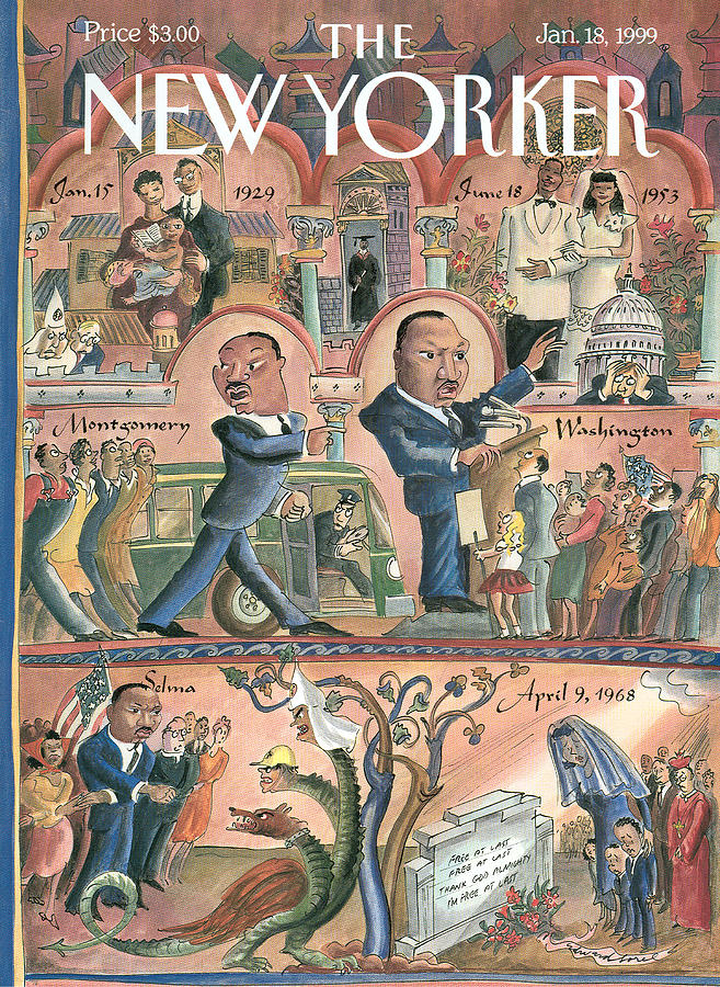 New Yorker January 18th, 1999 Painting by Edward Sorel