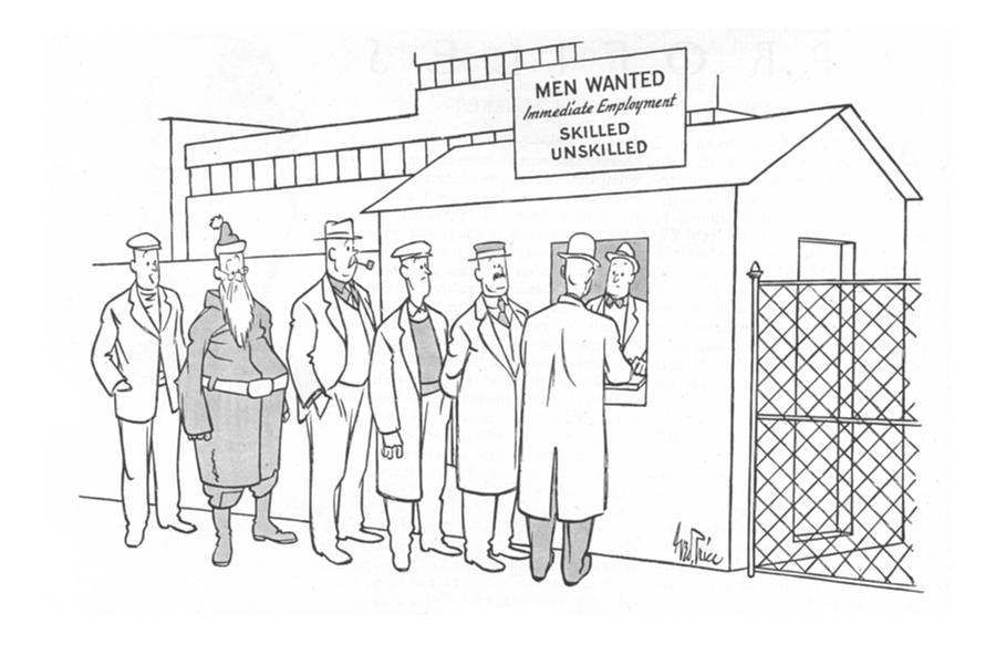 New Yorker January 1st, 1944 Drawing by George Price