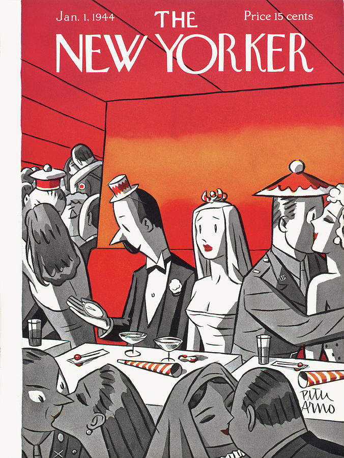New Yorker January 1, 1944 Painting by Peter Arno