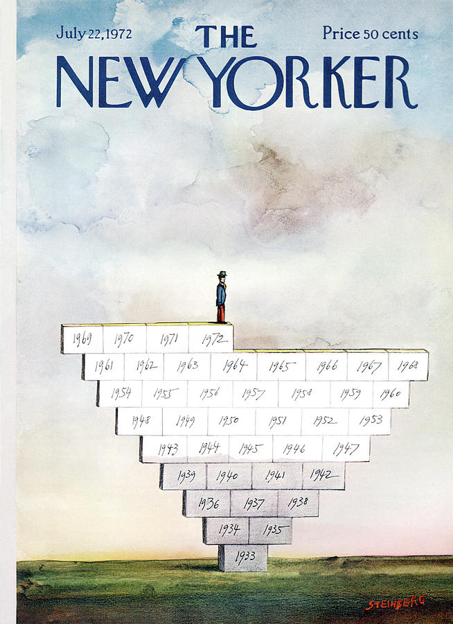New Yorker July 22nd, 1972 Painting by Saul Steinberg