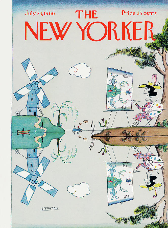 New Yorker July 23rd, 1966 Painting by Saul Steinberg