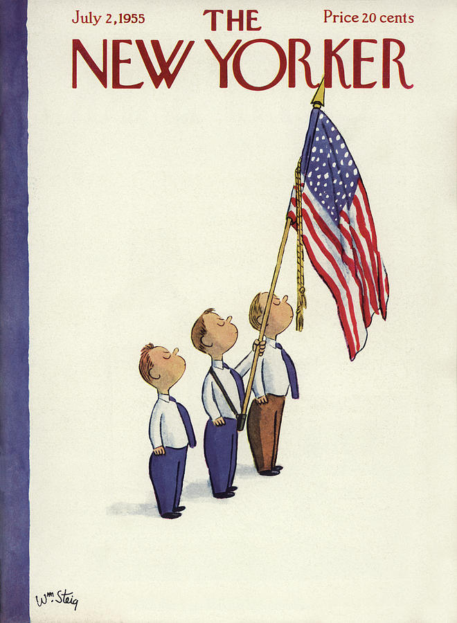 Independence Day Painting - New Yorker July 2nd, 1955 by William Steig