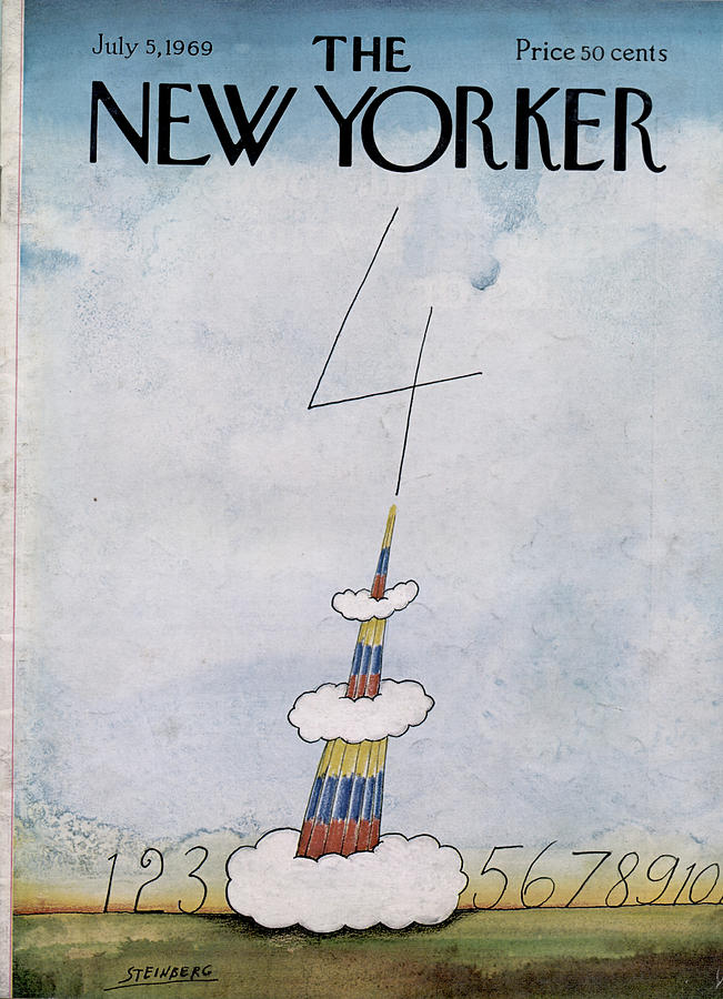New Yorker July 5th, 1969 Painting by Saul Steinberg
